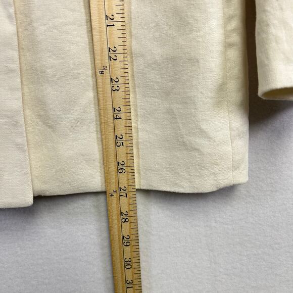 Old Navy Classic Cream White Womans Linen Blend  Blazer Jacket Size XS Career - Picture 10 of 10